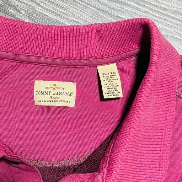 Tommy Bahama Jeans Purple Pima Cotton Polo Men’s XL 0323 - Picture 1 of 7